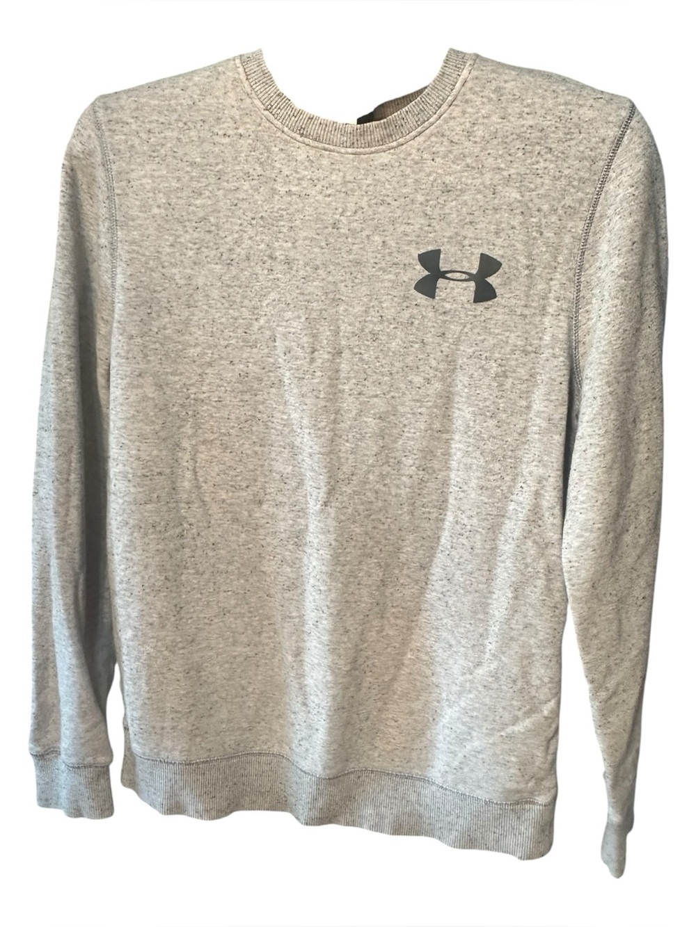 Under Armour Women’s Small Gray Crewneck Sweatshirt Loose Fit Athletic Pullover
